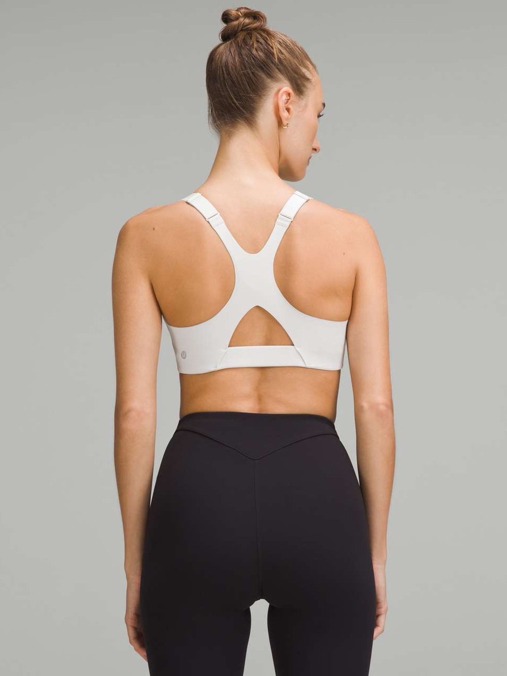 Lululemon Ultralu Square-Neck Workout Bra Medium Support B/C Cup in Light Vapor
